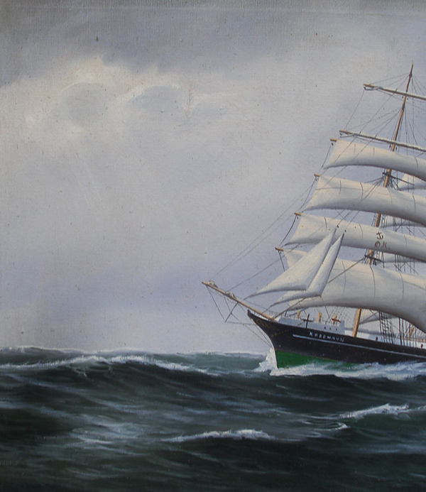 Peder Pedersen (1870) Rare portrait of The vanished training ship
