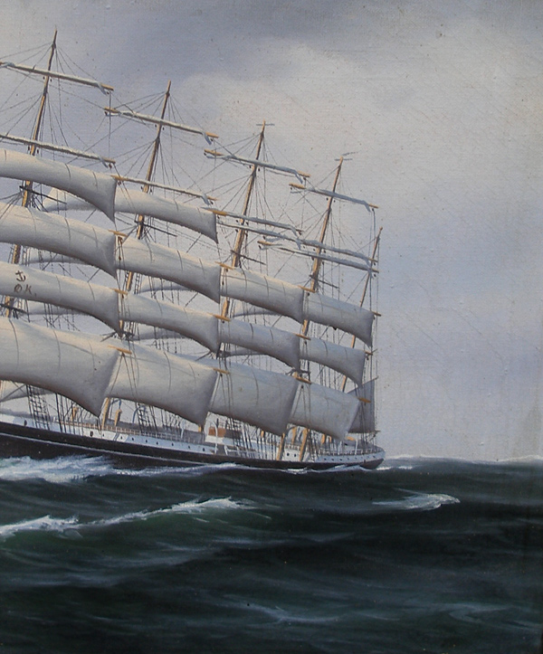 Peder Pedersen (1870) Rare portrait of The vanished training ship